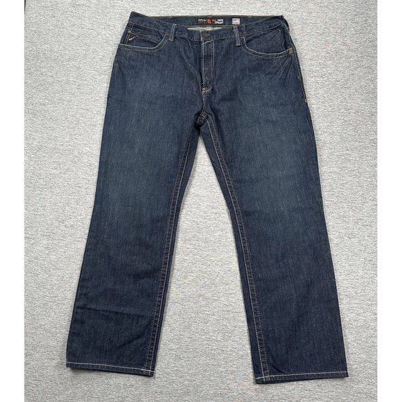 Ariat FR Jeans Mens 40x32 Blue Denim M3 Loose Straight Flame Resistant Work - Picture 1 of 14